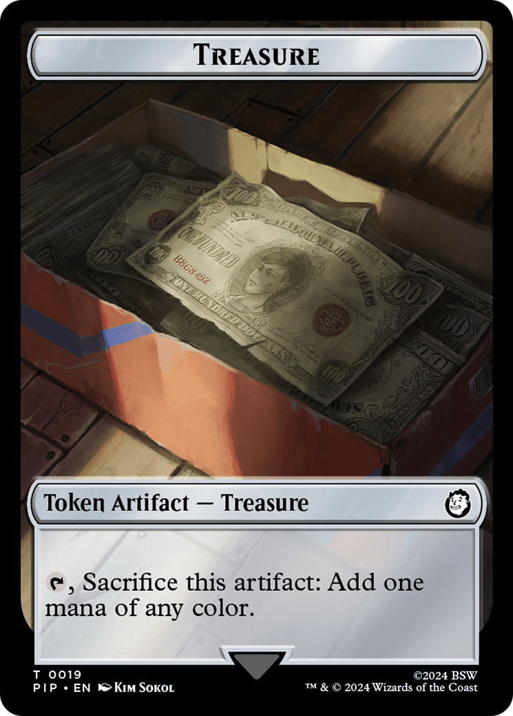 Treasure (0019) // Alien Double-Sided Token [Fallout Tokens] | Card Citadel