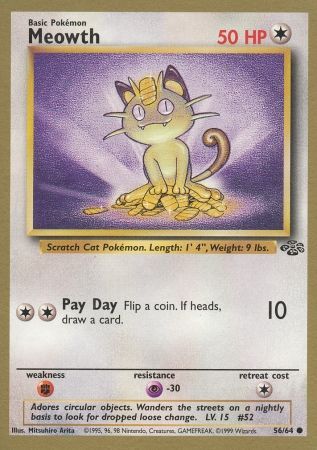 Meowth (56/64) (Gold Bordered Promo) [Jungle Unlimited] | Card Citadel