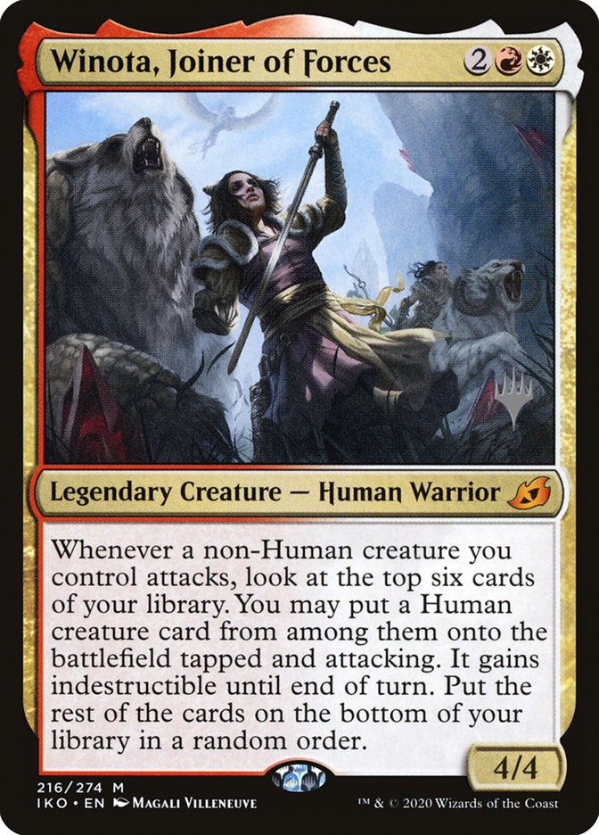 Winota, Joiner of Forces (Promo Pack) [Ikoria: Lair of Behemoths Promos] | Card Citadel