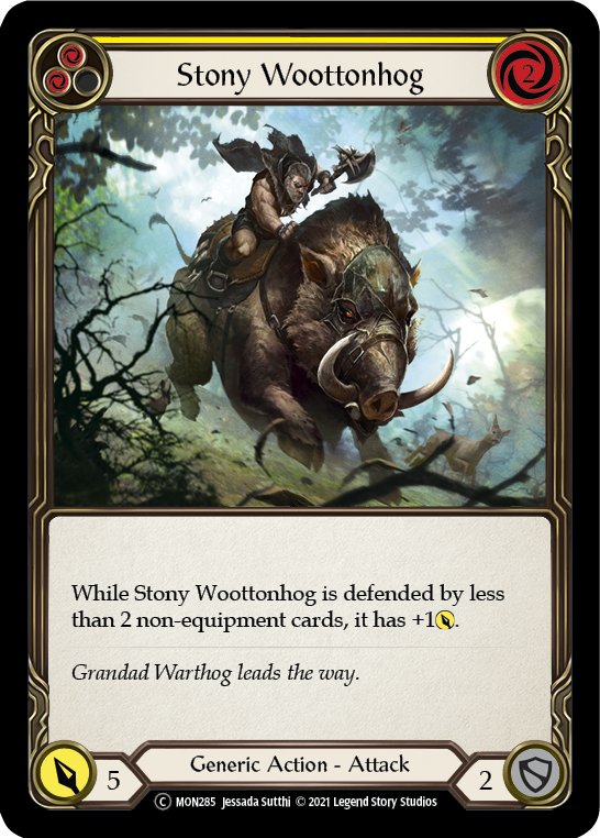 Stony Woottonhog (Yellow) [U-MON285] Unlimited Normal | Card Citadel