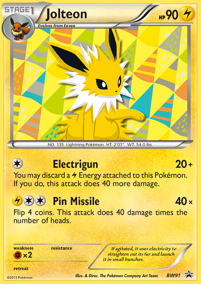 Jolteon (BW91) [Black & White: Black Star Promos] | Card Citadel