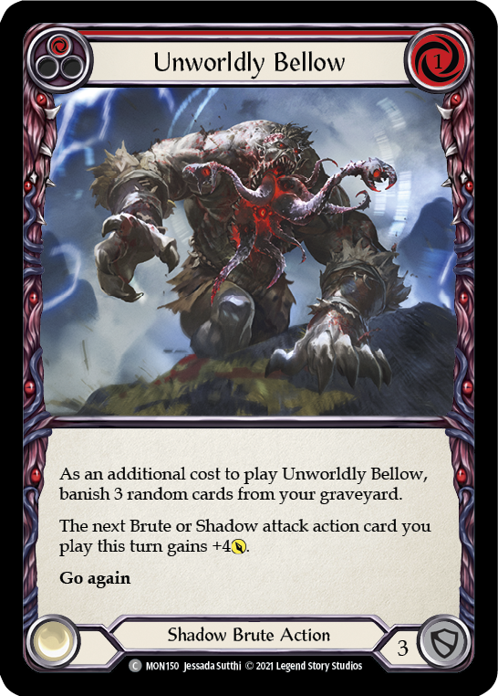 Unworldly Bellow (Red) [MON150-RF] 1st Edition Rainbow Foil | Card Citadel