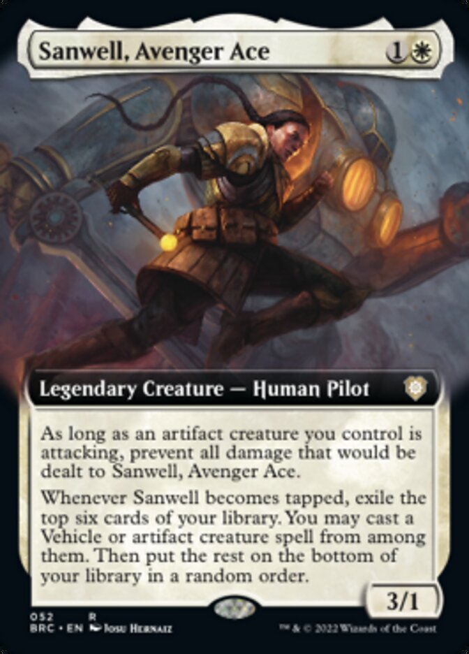 Sanwell, Avenger Ace (Extended Art) [The Brothers' War Commander] | Card Citadel