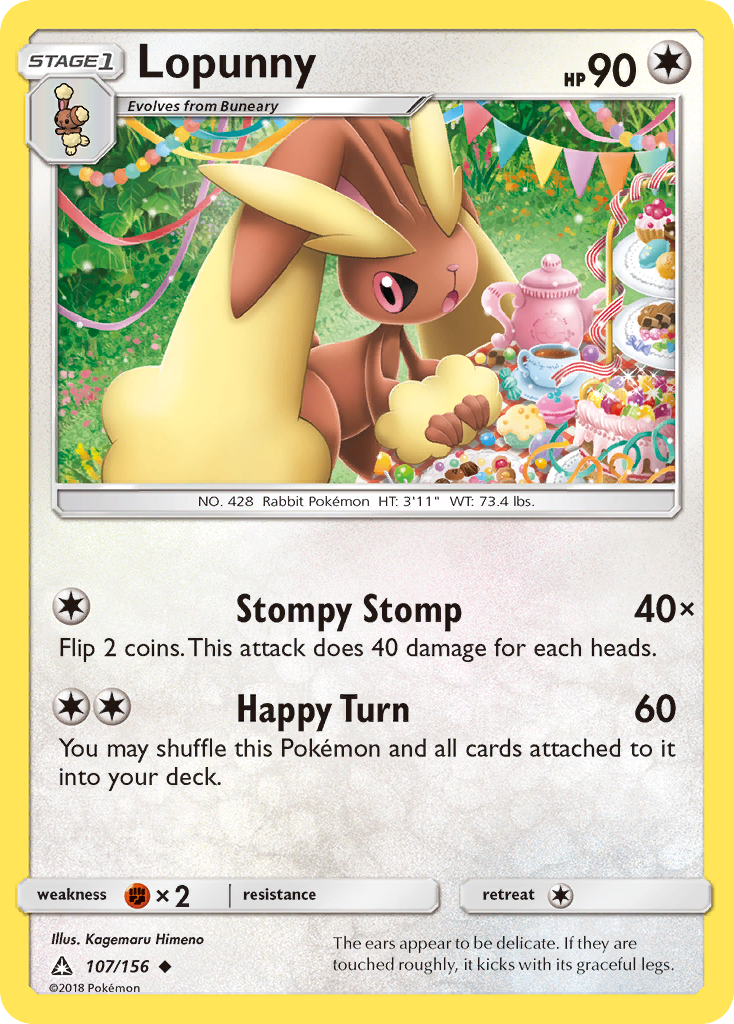 Lopunny (107/156) [Sun & Moon: Ultra Prism] | Card Citadel