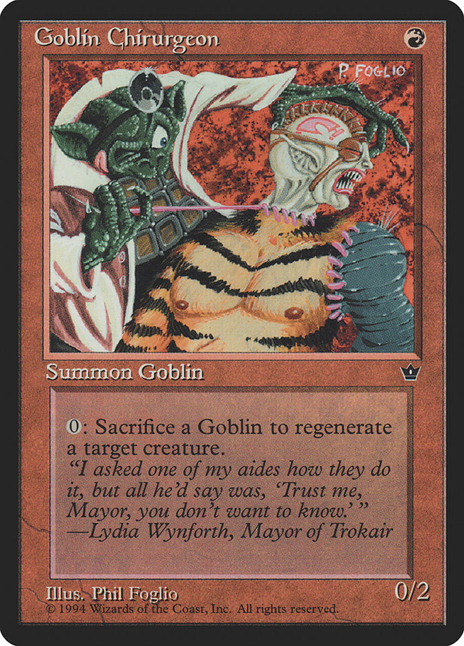 Goblin Chirurgeon (Phil Foglio) [Fallen Empires] | Card Citadel