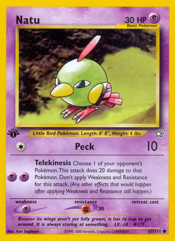 Natu (67/111) [Neo Genesis 1st Edition] | Card Citadel