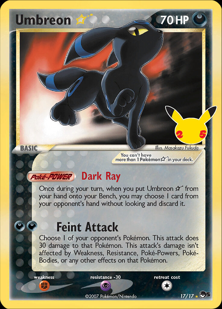 Umbreon (17/17) (Star) [Celebrations: 25th Anniversary - Classic Collection] | Card Citadel