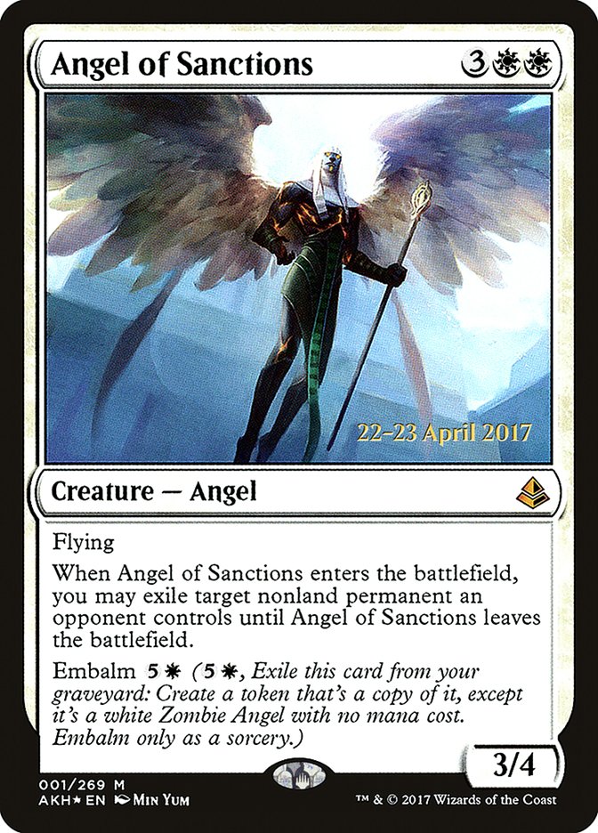 Angel of Sanctions (Prerelease Promo) [Amonkhet Prerelease Promos] | Card Citadel