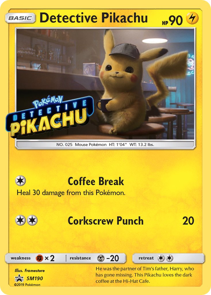 Detective Pikachu (SM190) (Stamped) [Sun & Moon: Black Star Promos] | Card Citadel