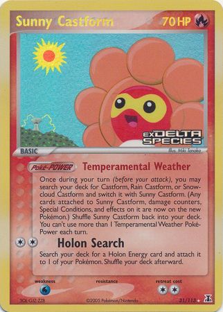 Sunny Castform (31/113) (Stamped) [EX: Delta Species] | Card Citadel