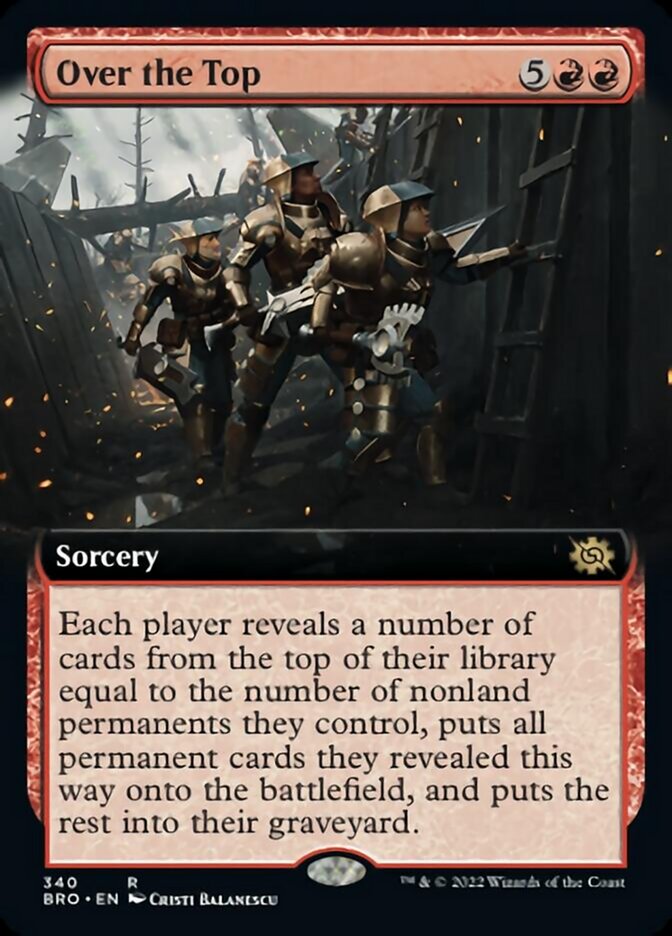 Over the Top (Extended Art) [The Brothers' War] | Card Citadel