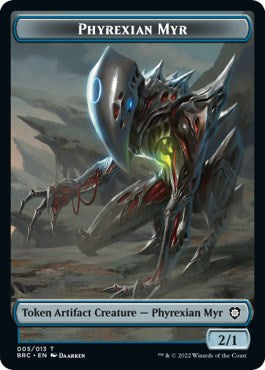 Scrap // Phyrexian Myr Double-Sided Token [The Brothers' War Commander Tokens] | Card Citadel