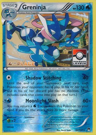 Greninja (40/122) (League Promo 4th Place) [XY: BREAKpoint] | Card Citadel