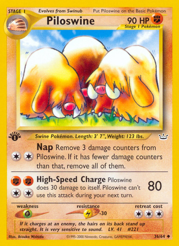Piloswine (36/64) [Neo Revelation 1st Edition] | Card Citadel