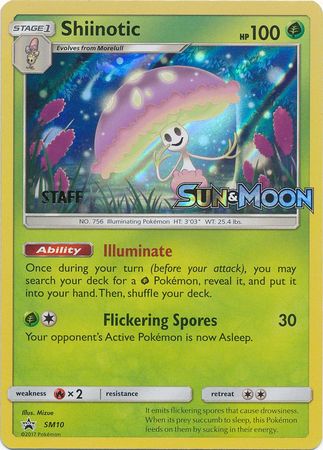 Shiinotic (SM10) (Staff Prerelease Promo) [Sun & Moon: Black Star Promos] | Card Citadel