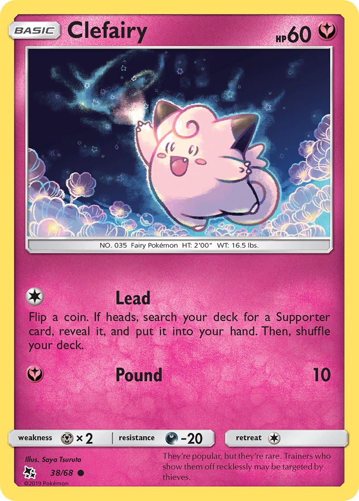 Clefairy (38/68) [Sun & Moon: Hidden Fates] | Card Citadel