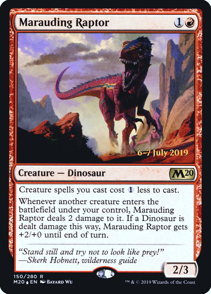 Marauding Raptor  [Core Set 2020 Prerelease Promos] | Card Citadel