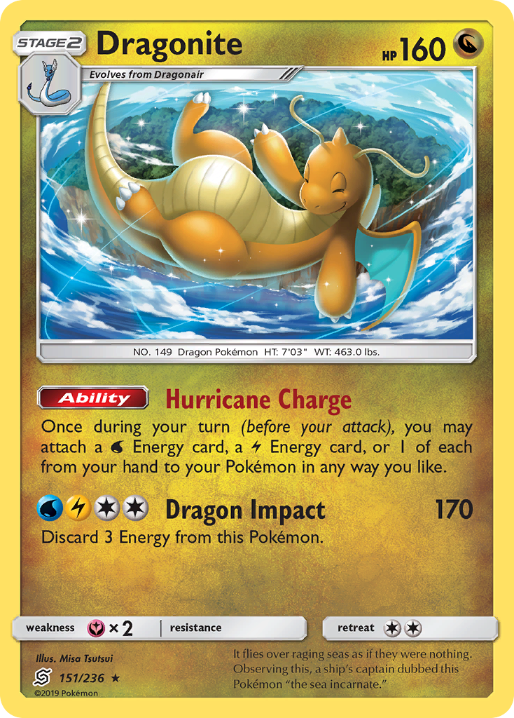 Dragonite (151/236) (Cosmos Holo) [Sun & Moon: Unified Minds] | Card Citadel
