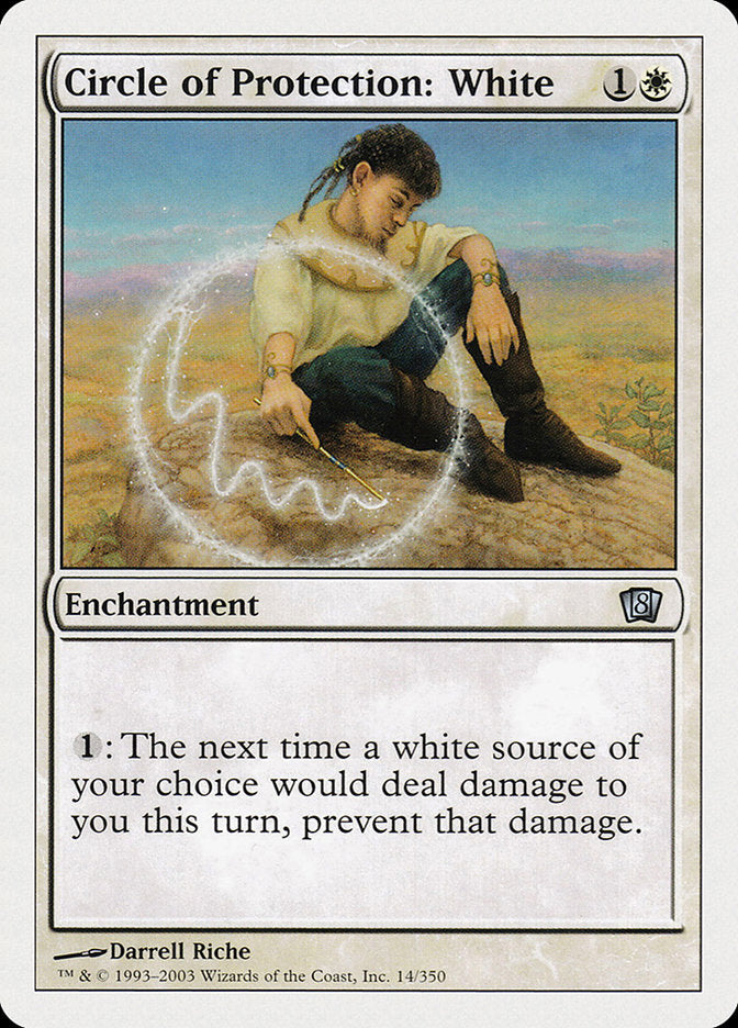 Circle of Protection: White [Eighth Edition] | Card Citadel