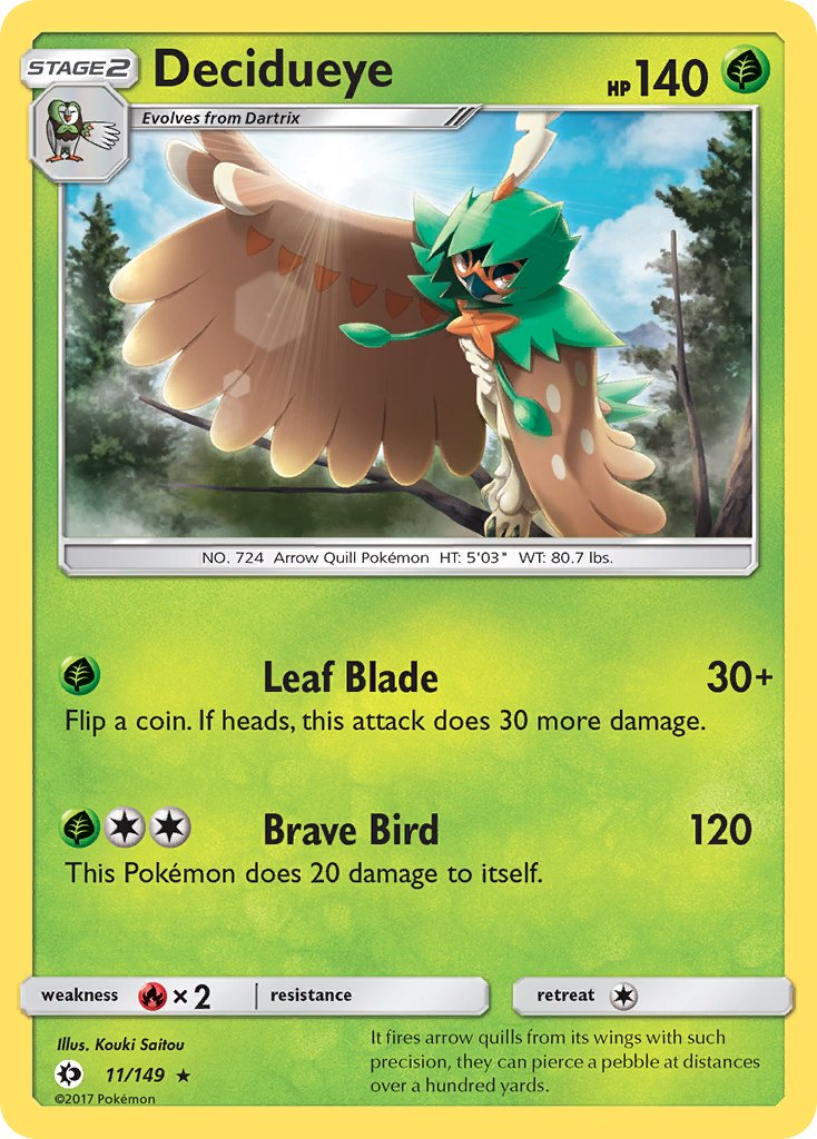 Decidueye (11/149) (Theme Deck Exclusive) [Sun & Moon: Base Set] | Card Citadel