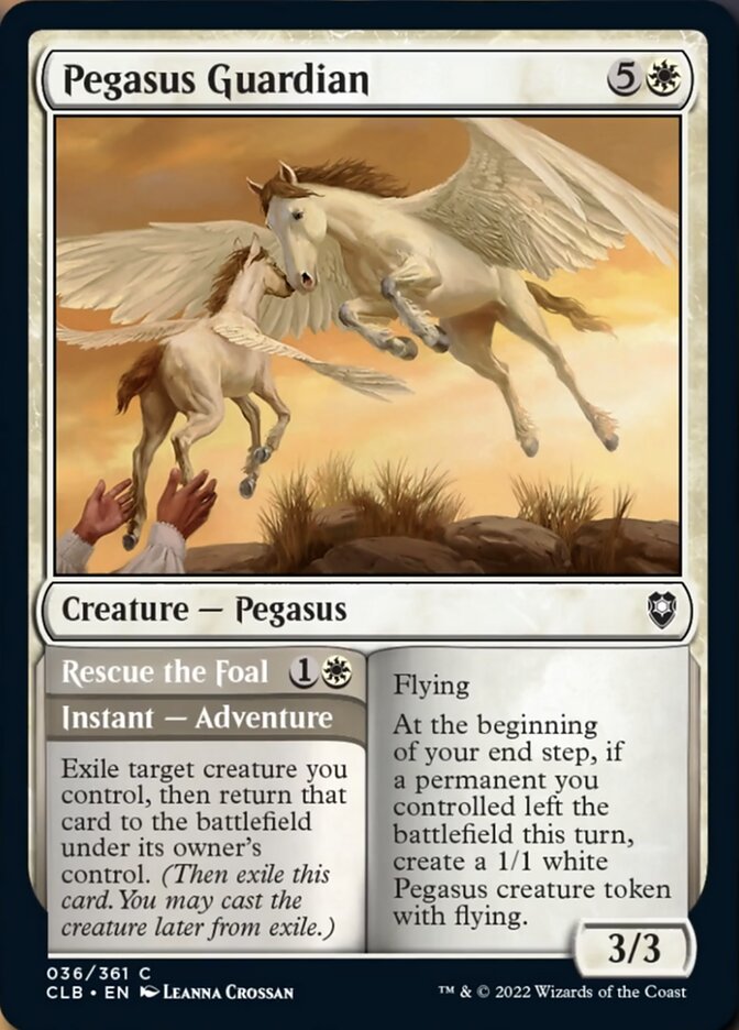 Pegasus Guardian // Rescue the Foal [Commander Legends: Battle for Baldur's Gate] | Card Citadel