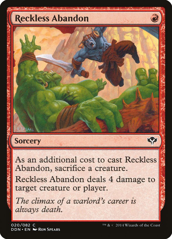 Reckless Abandon [Duel Decks: Speed vs. Cunning] | Card Citadel