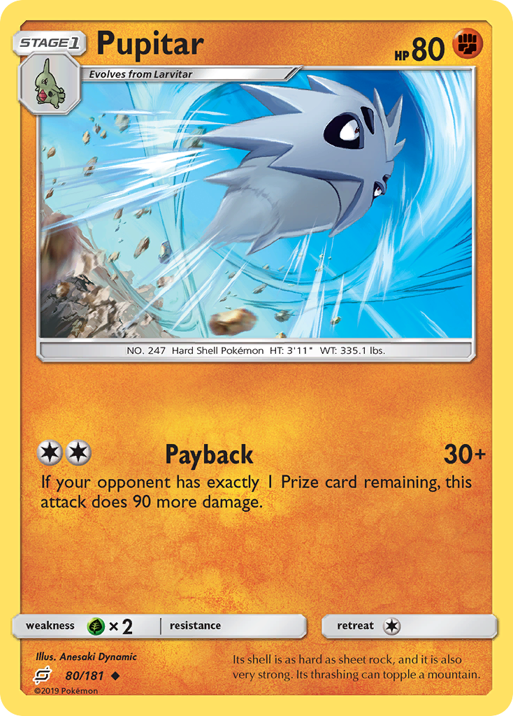 Pupitar (80/181) [Sun & Moon: Team Up] | Card Citadel