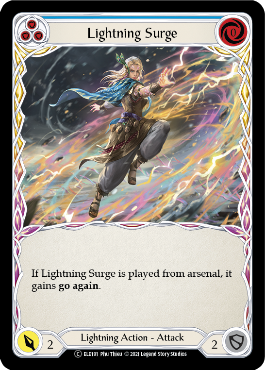 Lightning Surge (Blue) [U-ELE191] Unlimited Rainbow Foil | Card Citadel