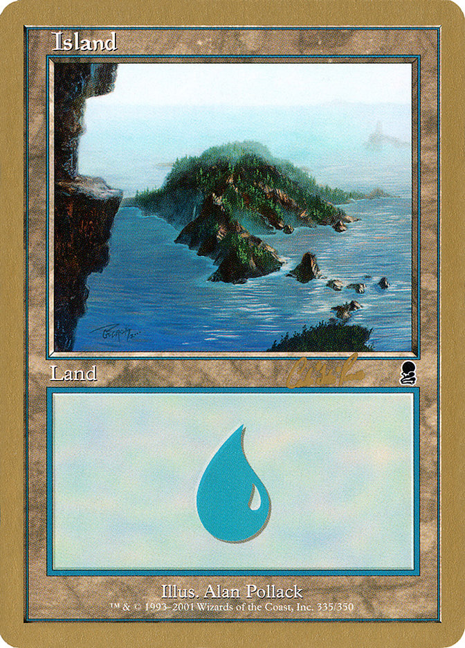 Island (cr335) (Carlos Romao) [World Championship Decks 2002] | Card Citadel