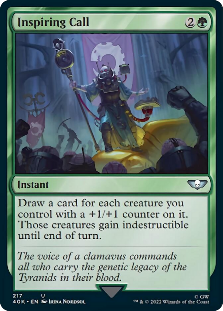 Inspiring Call (Surge Foil) [Universes Beyond: Warhammer 40,000] | Card Citadel