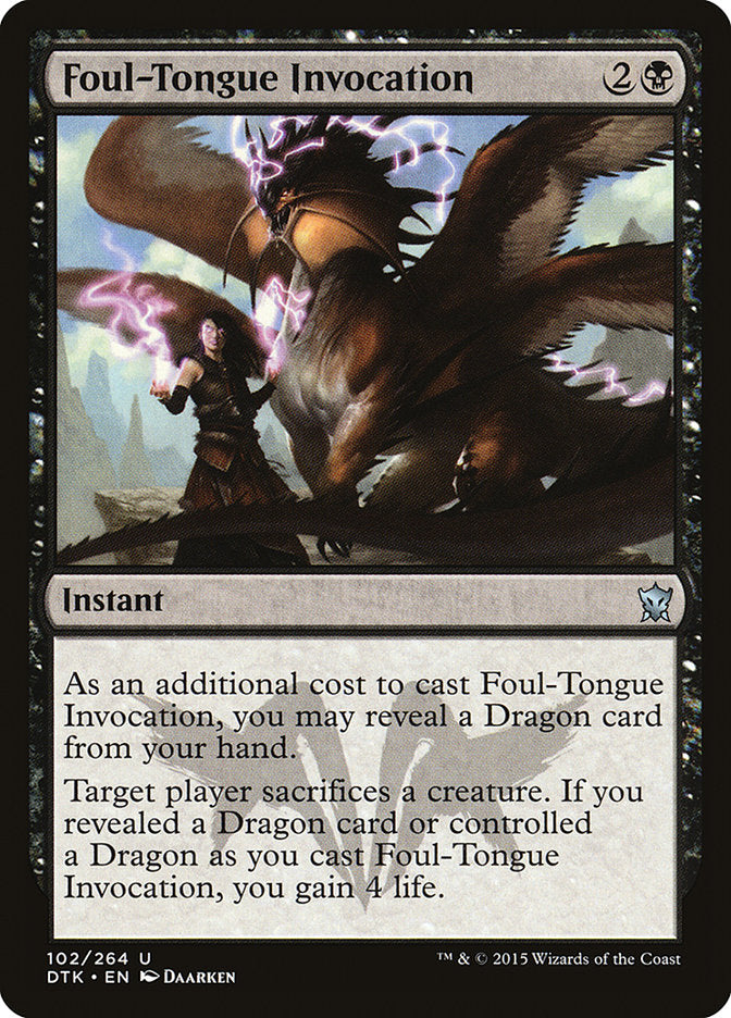 Foul-Tongue Invocation [Dragons of Tarkir] | Card Citadel