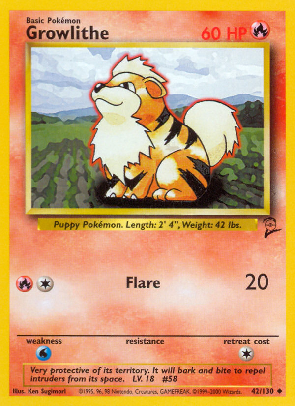 Growlithe (42/130) [Base Set 2] | Card Citadel