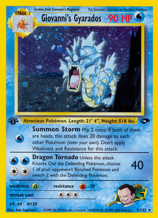 Giovanni's Gyarados (5/132) [Gym Challenge 1st Edition] | Card Citadel