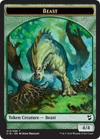 Beast (013) // Plant Double-sided Token [Commander 2018 Tokens] | Card Citadel