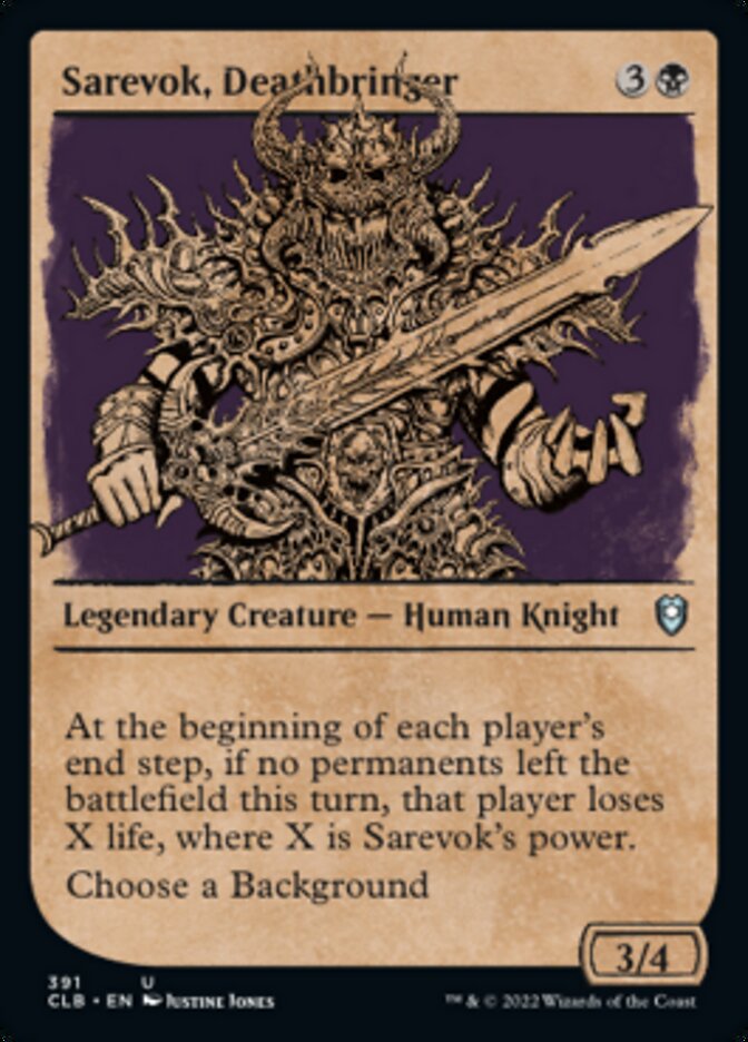 Sarevok, Deathbringer (Showcase) [Commander Legends: Battle for Baldur Card Citadel Sarevok, Deathbringer (Showcase) [Commander Legends: Battle for Baldur Card Citadel