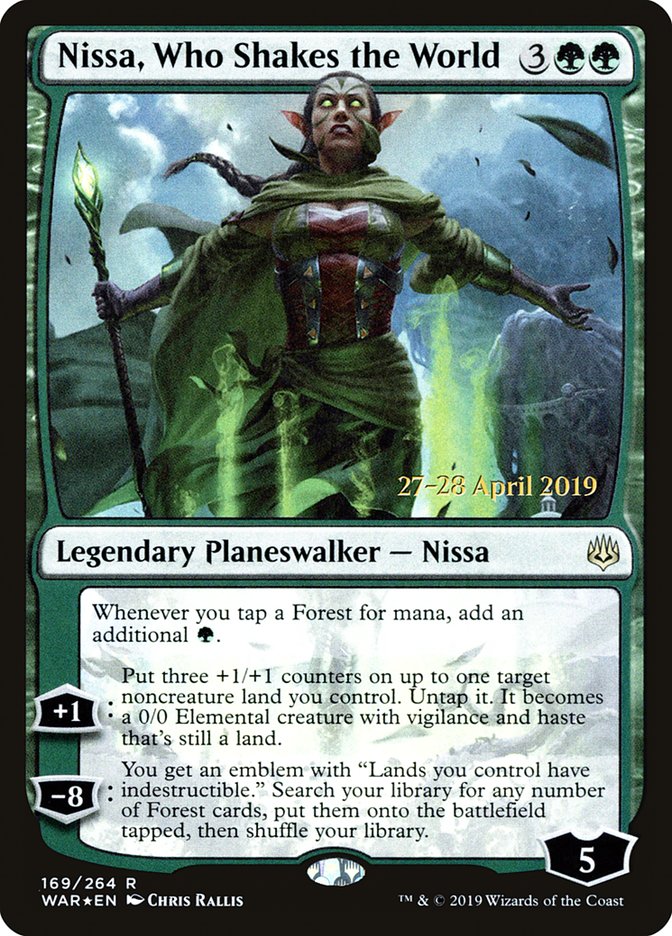 Nissa, Who Shakes the World  [War of the Spark Prerelease Promos] | Card Citadel