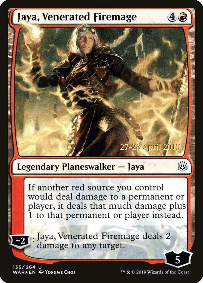 Jaya, Venerated Firemage  [War of the Spark Prerelease Promos] | Card Citadel