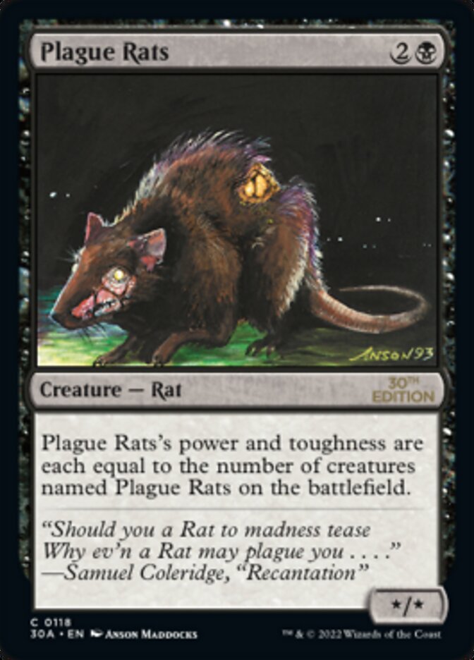 Plague Rats [30th Anniversary Edition] | Card Citadel