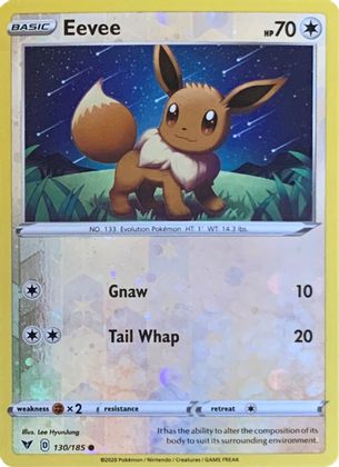 Eevee (130/185) (Reverse Cosmos Holo) [Sword & Shield: Vivid Voltage] | Card Citadel