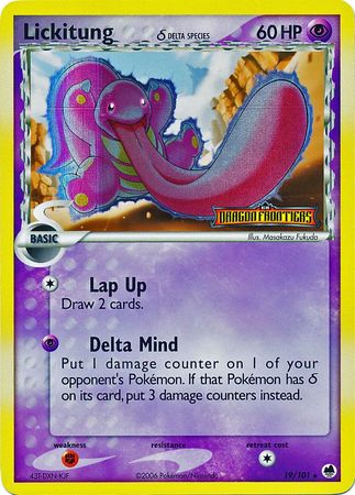 Lickitung (19/101) (Delta Species) (Stamped) [EX: Dragon Frontiers] | Card Citadel