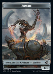 Powerstone // Zombie Double-Sided Token [The Brothers' War Tokens] | Card Citadel