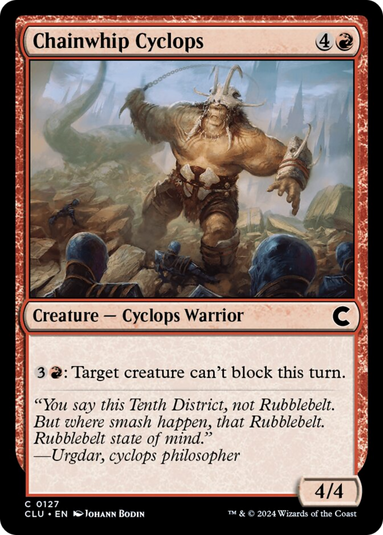 Chainwhip Cyclops [Ravnica: Clue Edition] | Card Citadel