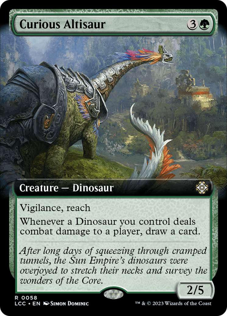 Curious Altisaur (Extended Art) [The Lost Caverns of Ixalan Commander] | Card Citadel