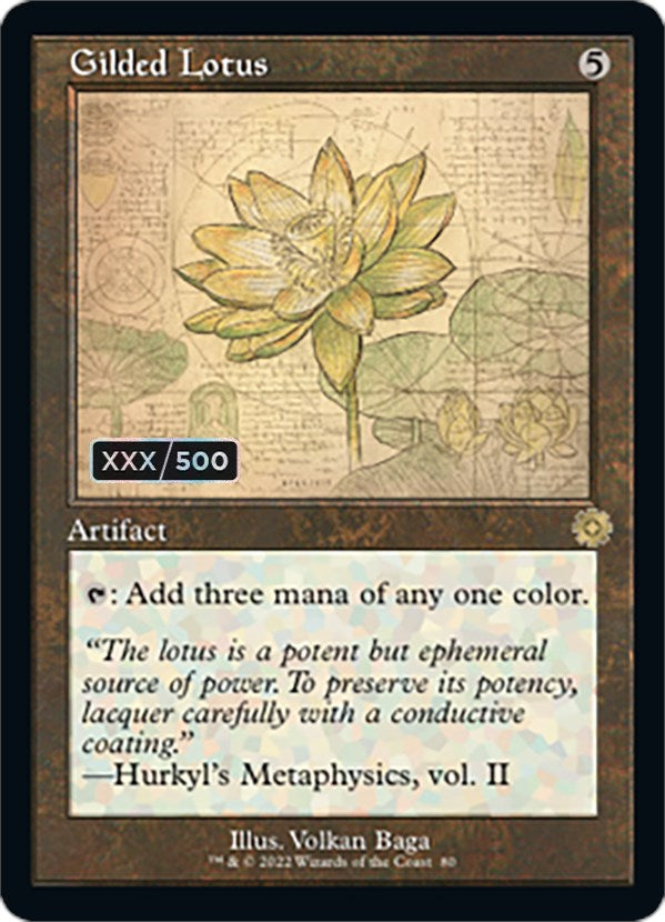 Gilded Lotus (Retro Schematic) (Serial Numbered) [The Brothers' War Retro Artifacts] | Card Citadel