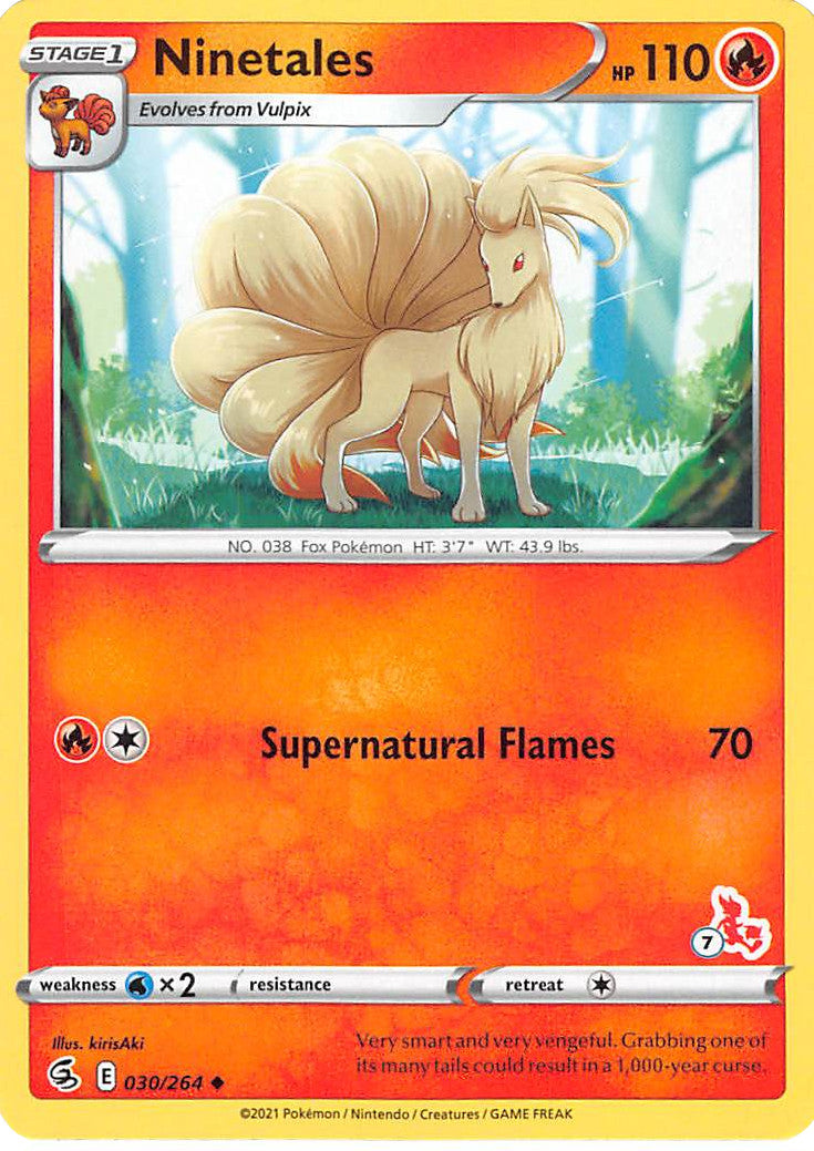 Ninetales (30/264) (Cinderace Stamp #7) [Battle Academy 2022] | Card Citadel