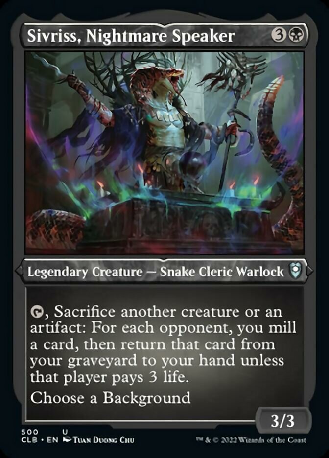 Sivriss, Nightmare Speaker (Foil Etched) [Commander Legends: Battle for Baldur's Gate] | Card Citadel