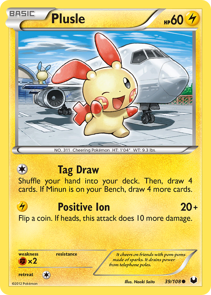 Plusle (39/108) [Black & White: Dark Explorers] | Card Citadel