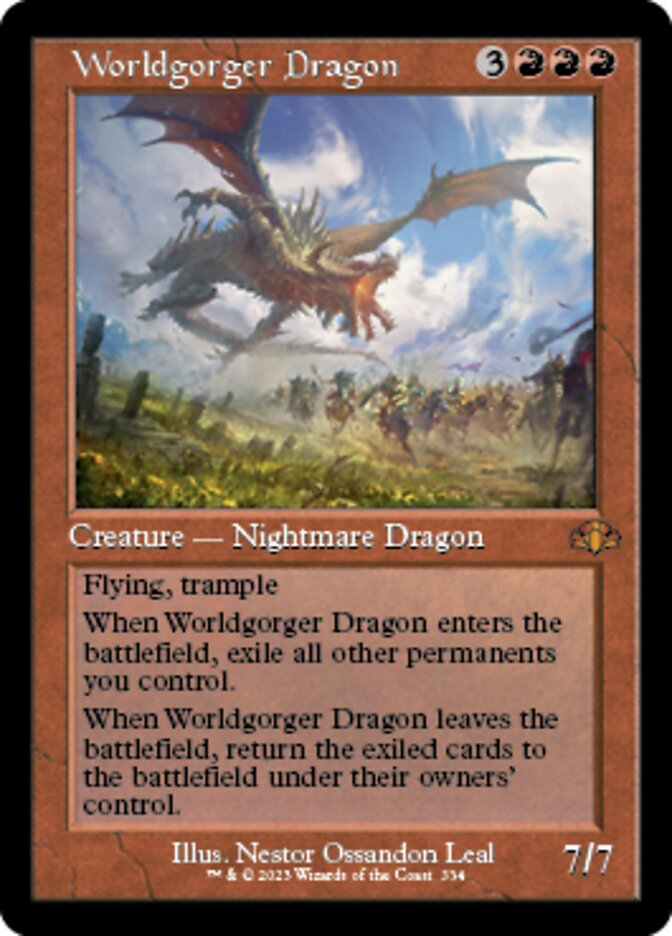 Worldgorger Dragon (Retro) [Dominaria Remastered] | Card Citadel