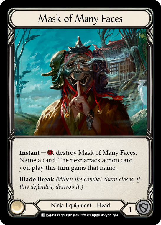 Mask of Many Faces [KAT003] (Outsiders Katsu Blitz Deck) | Card Citadel