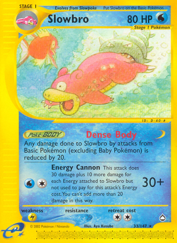 Slowbro (33/147) [Aquapolis] | Card Citadel